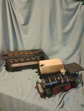  JIM BEAM 3-PIECE EMPTY WHISKEY DECANTER LOCOMOTIVE LUMBER AND OBSERVATION CARS picture