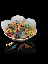Vintage Hong Kong China Mini Prehistoric Animals Dinosaur Figure 118 pc BIG LOT picture