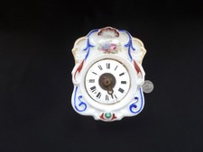 Antique French Clock Hand Painted Art Nouveau Gallery Wall Not Working picture