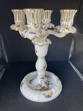 HEREND ROTHCHILD BIRD PORCELAIN 4 ARM CANDLE HOLDER  7915 7917 Hungary EUC picture