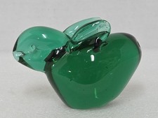 Emerald Green Art Glass Bunny Rabbit Figurine Paperweight 2.75