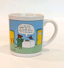 Vintage Funny 1993 Callahan Mug Security Desk Dog Officer Sniff Cartoon picture