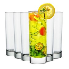 LUXU Premium Highball Drinking Glasses 6 Count (Pack of 1), Clear Crystal picture