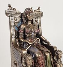 EGYPTIAN QUEEN CLEOPATRA on Throne Statue / Sculpture Bronze Finish egypt picture