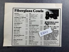1989 Vintage print Ad. Fiberglass Master. Goodview, VA. Fiberglass Cowls R/C picture