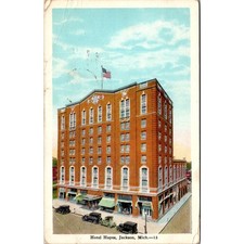 Hotel Hayes Jackson MI 1931 Sarah Hubbard Bangor MI Vintage Postcard SPV17 picture