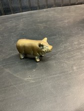 Vintage Brass Cast/ Hand Carved Pig Paper Weight / 3inch & 4.7 Oz  picture