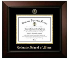 Campus Images Colorado School of Mines Legacy Black Cherry Gold Embossed Diploma picture