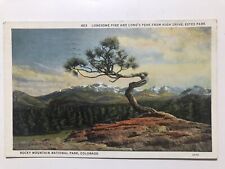 1935 Lonesome Pine And Longs Peak From High Drive Estes Park Postcard picture
