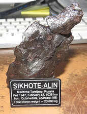 Sikhote-Alin Meteorite Shrapnel Authentic Iron Meteorite  154 gm RUSSIA .34 GLBS picture