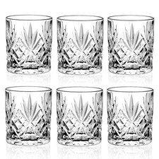 Crystal Rocks Clear Shot Glasses Set of 6 Vodka Tequila Glass Set [70 ml ea] picture