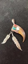 VINTAGE native american claw penant picture