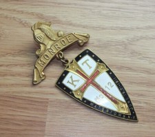 Antique June 1911 Knights Templar Watertown Monroe Collectible Pin  picture