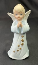 Vintage 1991 LEFTON Hand Painted Bisque Porcelain Angel Figurine #00157 picture