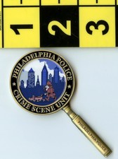 Philadelphia Police Crime Scene Unit Magnifying Glass Challenge Coin picture