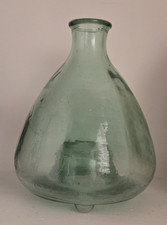 Rare Antique Large Handmade Green Glass Fly Wasp Bee Catcher Jar picture