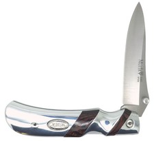 Muela Fury 19057 Lockback 440 Knife Spain Wood Inlay NIB Sheath picture