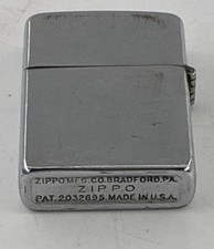 Vintage 1950-1953 Zippo Chrome Lighter Pat 2032695 5-Barrel Hinge USA picture