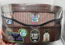 RARE MINT LE 1000 Disney Vinylmation Haunted Mansion 40th Anniv. Ear Hat Pin Set picture