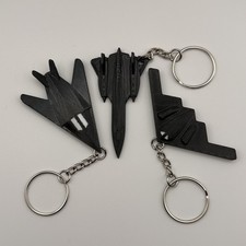 Flexible Airplane Keychain Set - The Perfect Pilot Gift - SR71 F-117 B-2 Bomber picture