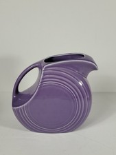 Vintage Fiesta Lilac Large Disk Pitcher - Retired 1993 Purple Ceramic Disc Jug picture