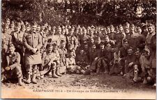 World War I - Group of Scottish Soldiers - 1914 Real Photo Postcard - RPPC picture