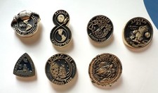 Apollo 7,8,10,11,12,13 Launch Team Crew Pin Set Lot - 7 Pins Total picture
