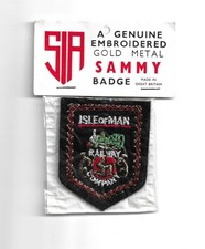 Vintage Isle of Man Railway Company Cloth Patch Badge Gold Wire Embroidered NOS picture