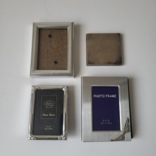 Silver Mini Small Picture Frames (4) Lavie Photo Album Frame Office Table Desk picture