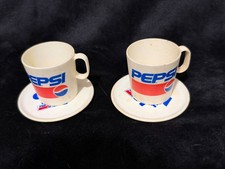 Vintage Pepsi Miniature Cup & Saucer Set 4 Pc Gotta Have It Advertising picture