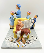 NORMAN ROCKWELL iconic The Saturday Evening Post “Sunday Morning” Porcelain RARE picture