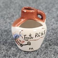 Vintage Pennsylvania PA Souvenir Toothpick Holder Ceramic Jug Made in Japan picture