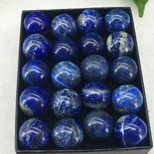 20pc Natural lapis lazuli jasper Quartz hand Carved ball crystal Reiki healing picture