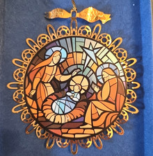 1999 Rolan Johnson Ornament GIFT OF LIFE in Box Certificate Numbered Nativity picture