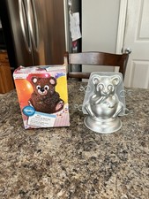 Vintage Wilton Stand Up Teddy Bear 3D Cake Pan Mold complete w box picture