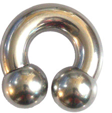 0g 3/4 Huge 16mm Ball Horseshoe Barbell Reverse Prince Albert Frenum Ring Sexy picture