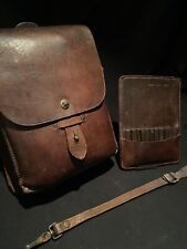 WWII ww2 Imperial Japanese Army Leather Bag Map Case Pen Holder Military Antique picture