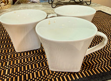 3-Piece White  Ceramic Coffee cups,   Now discontinued, Mid century modern picture