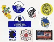 UA PLUMBERS PIPEFITTERS STEAMFITTERS UNITED ASSOCIATION USA Local STICKER LOT picture