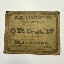 Rare 1890s Collins & Armstrong Texas Organ Advertising Broadside Display Sign TX picture