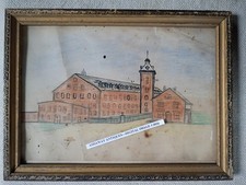 1910s Drawing of ATTAWAUGAN MILL Factory in KILLINGLY CT by C.H. TRUESDELL Supt. picture