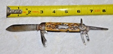 WWII Camillus Utility Pocket Knife - Genuine Jigged Bone - picture