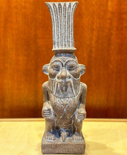 Authentic Ancient Egyptian Antique Rare God Bes Statue Figurine BC picture