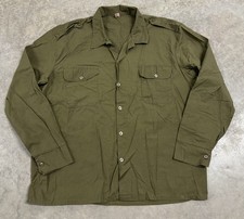 Vintage Israeli Defense Force Army Uniform Shirt IDF Cotton Green 1970s Military picture