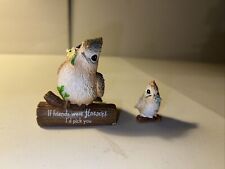 Ganz Message Bird Figurine on Branch, If Friends Were Flowers  3in+ Bonus 1.5in picture