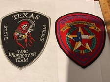 Texas Highway Patrol full size collectible patches 2 pieces picture