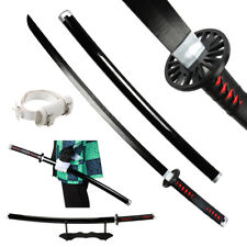 41'' Bamboo Demon Slayer Sword Cosplay Belt Holder, Katana Samurai Anime Swords picture