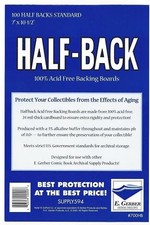 100 Half Back STANDARD Size 24pt Acid Free Comic Backing Boards 700HB E. Gerber picture