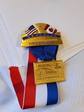 u b c  and  J OF A. 36th Convention Delegate Medal & ribbon 1991 env2 picture
