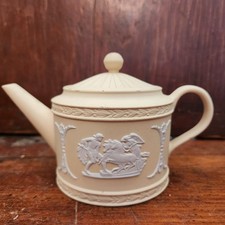 Miniature Wedgwood Jasperware Persimmon Teapot Antique picture
